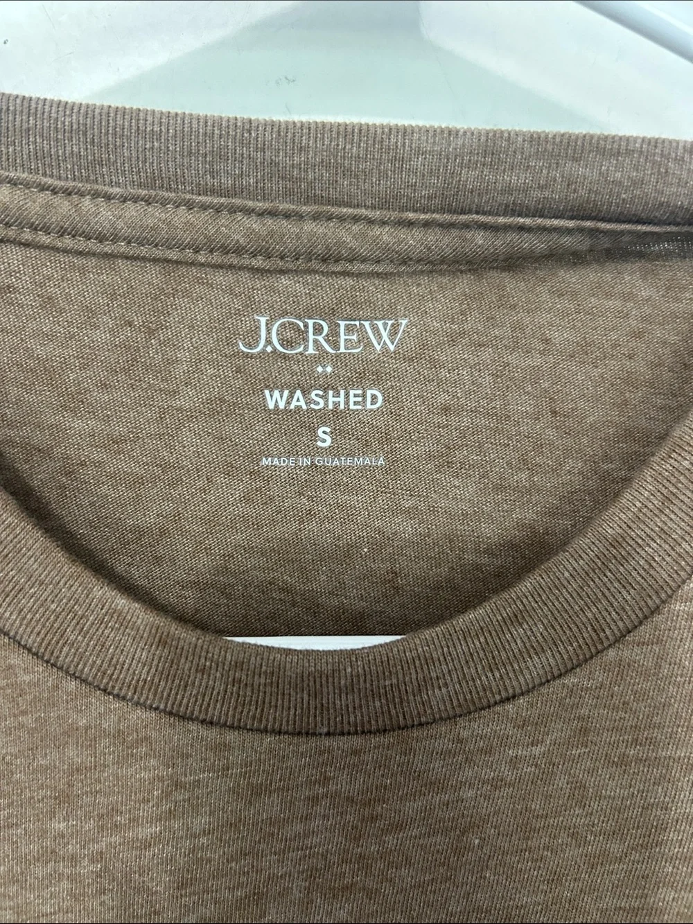 J. Crew Washed Short Sleeve Crewneck Tee Shirt size small Brown